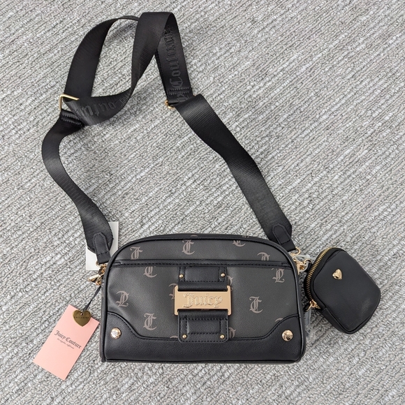 Juicy Couture Handbags - BNWT - Juicy Couture Black Shoulder or Crossbody Bag/Purse With Change Pouch
